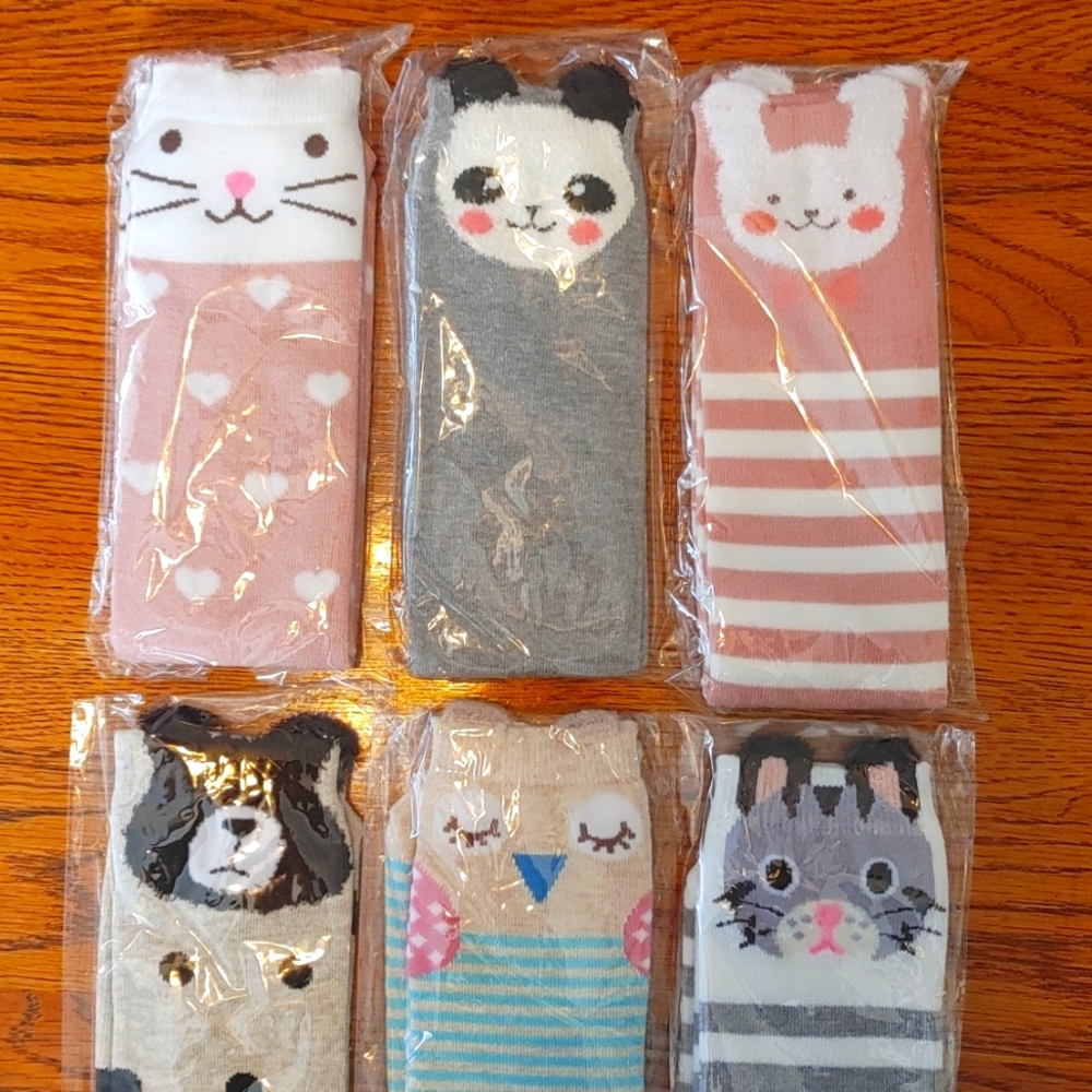 Color City Girls Knee High Socks (6 Pair - New/Never Worn)